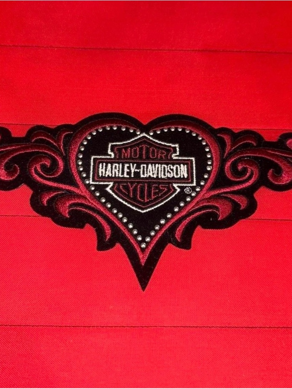 Harley-Davidson Red and Black Heart patch